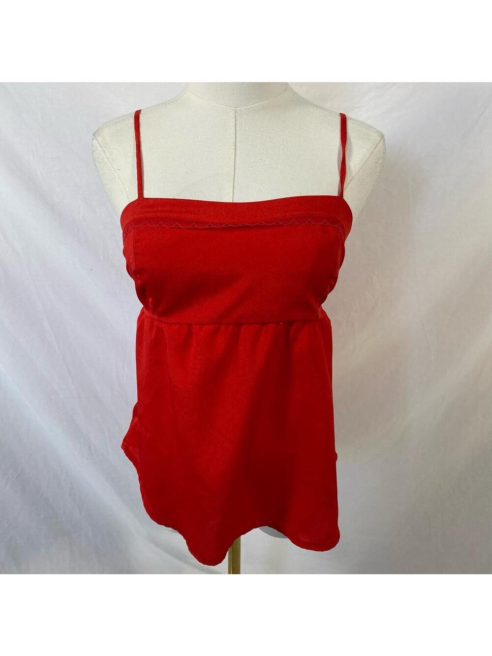 Love 2‎ Be Loved red cami top size small y2k coquette preppy summer retro boho
